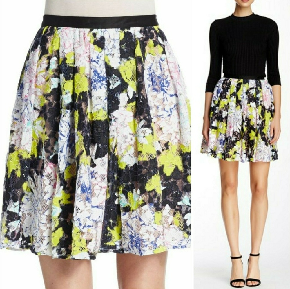 French Connection Botanical Trip Lace Skirt
